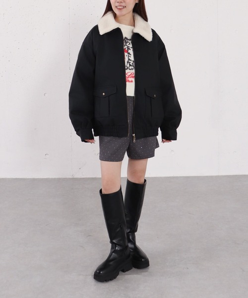 archives(アルシーヴ)の「ファー衿付中綿フェイクレザーブルゾン(ブルゾン・レディース・ブラック/ブラウン・MEDIUM)」の19枚目の写真