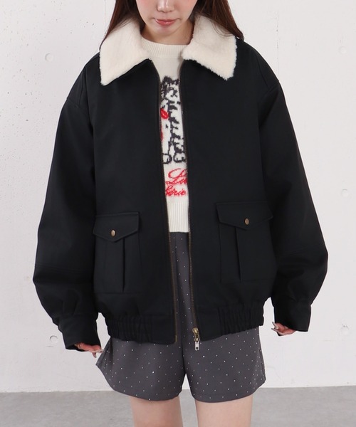 archives(アルシーヴ)の「ファー衿付中綿フェイクレザーブルゾン(ブルゾン・レディース・ブラック/ブラウン・MEDIUM)」の16枚目の写真