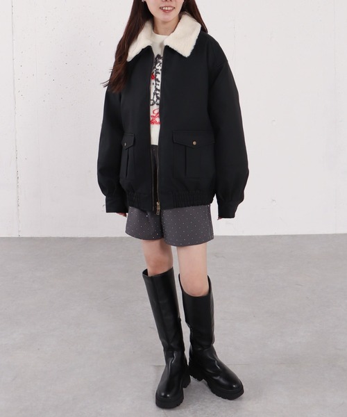 archives(アルシーヴ)の「ファー衿付中綿フェイクレザーブルゾン(ブルゾン・レディース・ブラック/ブラウン・MEDIUM)」の20枚目の写真