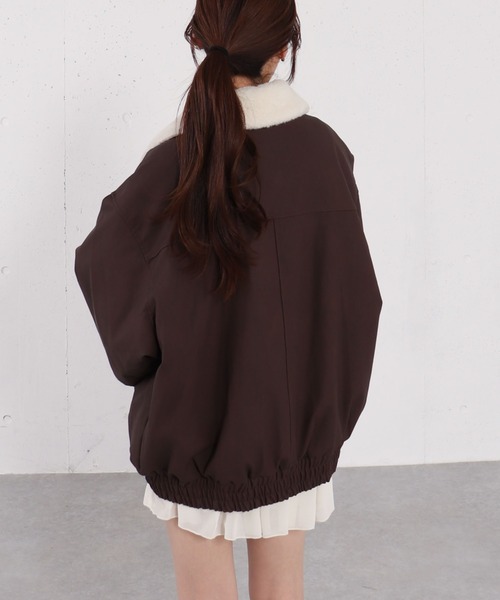 archives(アルシーヴ)の「ファー衿付中綿フェイクレザーブルゾン(ブルゾン・レディース・ブラック/ブラウン・MEDIUM)」の8枚目の写真