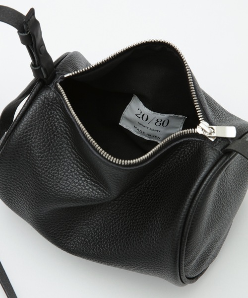 20/80（テゥエンティーエイティー）の「【20/80】トゥエンティーエイティー/ COW LEATHER DRUM SHOULDER BAG（ショルダーバッグ・レディース・ブラック・FREE）」の5枚目の写真