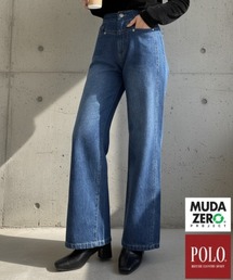 POLO BCS | 【POLO BCS】デニムワイドパンツ（ポロ/ポロビーシーエス/denim/ワイドパンツ/UVカット/ウォッシャブル）(デニムパンツ)