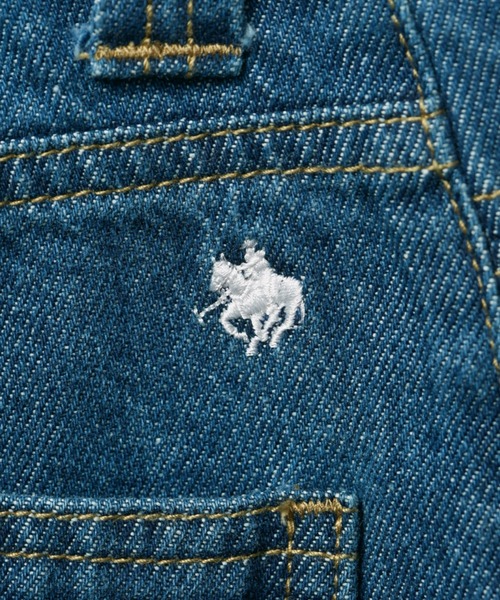 POLO BCS（ポロ ビーシーエス）の「【POLO BCS】デニムワイドパンツ（ポロ/ポロビーシーエス/denim/ワイドパンツ/UVカット/ウォッシャブル）（デニムパンツ・レディース・ライトブルー/インディゴブルー・SMALL/MEDIUM/LARGE/X-LARGE）」の9枚目の写真