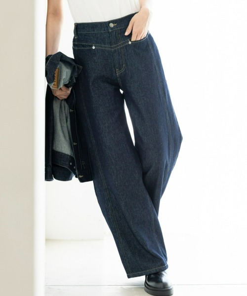 POLO BCS（ポロ ビーシーエス）の「【POLO BCS】デニムワイドパンツ（ポロ/ポロビーシーエス/denim/ワイドパンツ/UVカット/ウォッシャブル）（デニムパンツ・レディース・ライトブルー/インディゴブルー・SMALL/MEDIUM/LARGE/X-LARGE）」の16枚目の写真