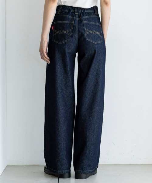 POLO BCS（ポロ ビーシーエス）の「【POLO BCS】デニムワイドパンツ（ポロ/ポロビーシーエス/denim/ワイドパンツ/UVカット/ウォッシャブル）（デニムパンツ・レディース・ライトブルー/インディゴブルー・SMALL/MEDIUM/LARGE/X-LARGE）」の11枚目の写真