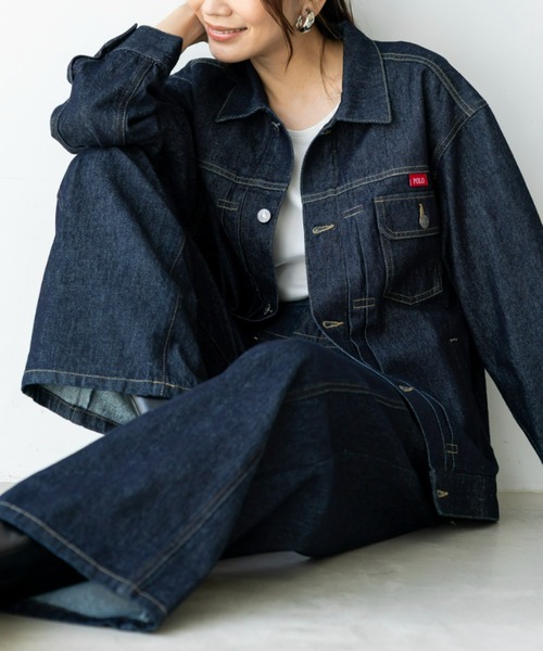 POLO BCS（ポロ ビーシーエス）の「【POLO BCS】デニムワイドパンツ（ポロ/ポロビーシーエス/denim/ワイドパンツ/UVカット/ウォッシャブル）（デニムパンツ・レディース・ライトブルー/インディゴブルー・SMALL/MEDIUM/LARGE/X-LARGE）」の14枚目の写真
