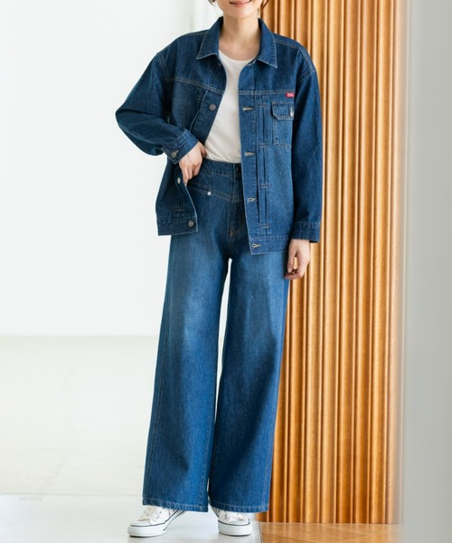 POLO BCS（ポロ ビーシーエス）の「【POLO BCS】デニムワイドパンツ（ポロ/ポロビーシーエス/denim/ワイドパンツ/UVカット/ウォッシャブル）（デニムパンツ・レディース・ライトブルー/インディゴブルー・SMALL/MEDIUM/LARGE/X-LARGE）」の18枚目の写真