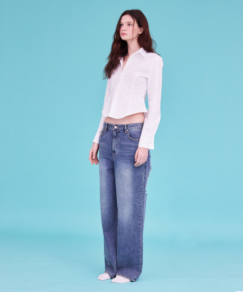 A.R.U（エイアールユー）の「WIDE WASHING DENIM（デニムパンツ・レディース・インディゴブルー・SMALL/MEDIUM/LARGE）」の4枚目の写真