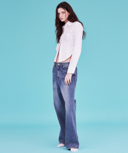 A.R.U（エイアールユー）の「WIDE WASHING DENIM（デニムパンツ・レディース・インディゴブルー・SMALL/MEDIUM/LARGE）」の8枚目の写真