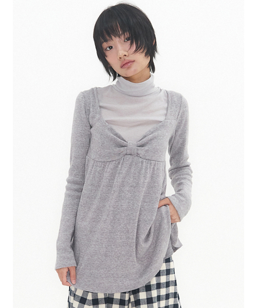 Bambi Soft Top Light Grey（Tシャツ/カットソー）｜EXPIRED GIRL