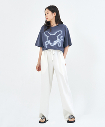 ハンドペインティングTシャツ _ グレー
