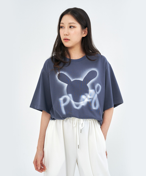 PLAYO（プレイオ）の「ハンドペインティングTシャツ _ グレー（Tシャツ/カットソー・レディース・その他・FREE）」の2枚目の写真