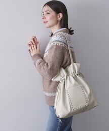 OPAQUE.CLIP | 素材アソートドロストデザイン巾着トートバッグ【A4サイズ対応】(トートバッグ)