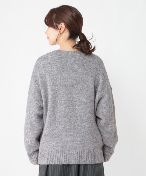 studio CLIP(スタディオクリップ)の「5ゲージBIGポケットニットプルオーバー(ニット/セーター・レディース・ライトブルー/ライトグレー・FREE)」の13枚目の写真