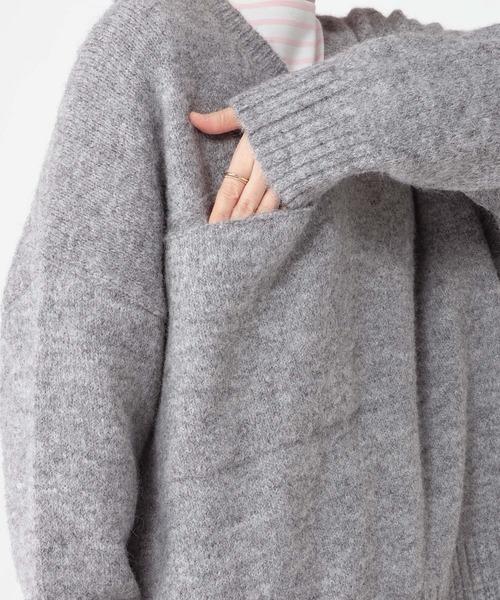 studio CLIP(スタディオクリップ)の「5ゲージBIGポケットニットプルオーバー(ニット/セーター・レディース・ライトブルー/ライトグレー・FREE)」の17枚目の写真