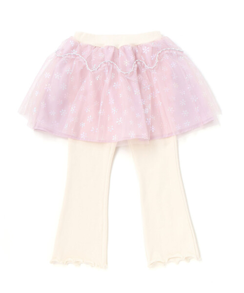 SLAP SLIP（スラップスリップ）の「ふわふわドット雪柄チュールセミフレアスカッツ(80~120cm)（スカート・キッズ・ブルー/ピンク・90cm/100cm/80ｃｍ/120cm/110cm）」の5枚目の写真
