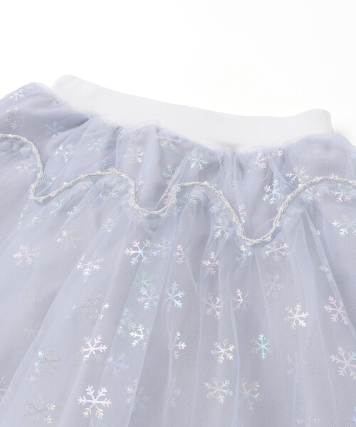 SLAP SLIP（スラップスリップ）の「ふわふわドット雪柄チュールセミフレアスカッツ(80~120cm)（スカート・キッズ・ブルー/ピンク・90cm/100cm/80ｃｍ/120cm/110cm）」の10枚目の写真