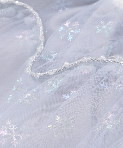 SLAP SLIP（スラップスリップ）の「ふわふわドット雪柄チュールセミフレアスカッツ(80~120cm)（スカート・キッズ・ブルー/ピンク・90cm/100cm/80ｃｍ/120cm/110cm）」の11枚目の写真