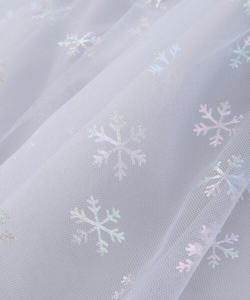 SLAP SLIP（スラップスリップ）の「ふわふわドット雪柄チュールセミフレアスカッツ(80~120cm)（スカート・キッズ・ブルー/ピンク・90cm/100cm/80ｃｍ/120cm/110cm）」の15枚目の写真