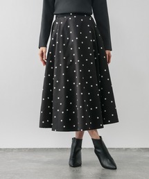 GLOBAL WORK | ピーチサテンフレアスカート柄/635425(スカート)