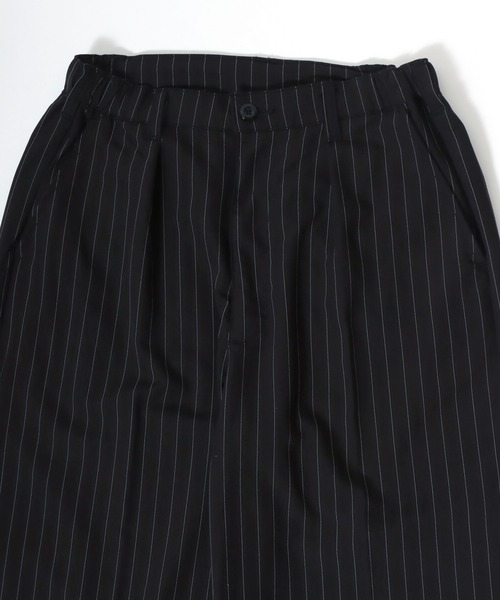 Salong hameu(サロン ハミュー)の「ストライプ・チェック柄 ワンタックワイドパンツ/スラックス/ユニセックス(スラックス・メンズ・ブラック系その他/ブラック系その他2/グレー系その他/ブラウン系その他・M/L)」の13枚目の写真