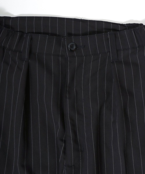 Salong hameu(サロン ハミュー)の「ストライプ・チェック柄 ワンタックワイドパンツ/スラックス/ユニセックス(スラックス・メンズ・ブラック系その他/ブラック系その他2/グレー系その他/ブラウン系その他・M/L)」の15枚目の写真