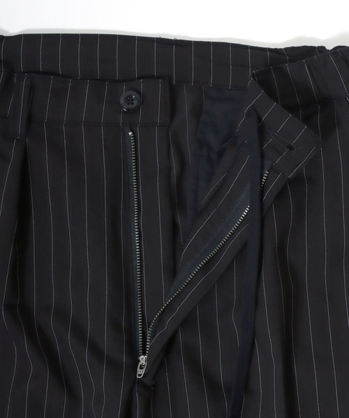 Salong hameu(サロン ハミュー)の「ストライプ・チェック柄 ワンタックワイドパンツ/スラックス/ユニセックス(スラックス・メンズ・ブラック系その他/ブラック系その他2/グレー系その他/ブラウン系その他・M/L)」の16枚目の写真