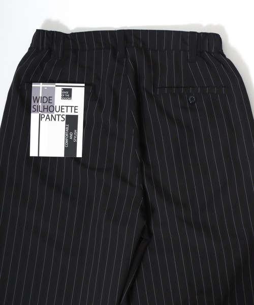 Salong hameu(サロン ハミュー)の「ストライプ・チェック柄 ワンタックワイドパンツ/スラックス/ユニセックス(スラックス・メンズ・ブラック系その他/ブラック系その他2/グレー系その他/ブラウン系その他・M/L)」の14枚目の写真