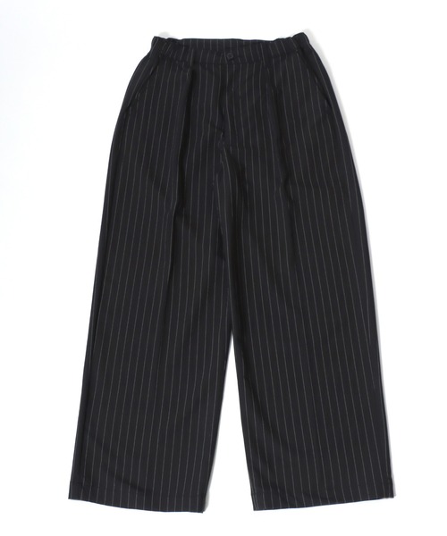 Salong hameu(サロン ハミュー)の「ストライプ・チェック柄 ワンタックワイドパンツ/スラックス/ユニセックス(スラックス・メンズ・ブラック系その他/ブラック系その他2/グレー系その他/ブラウン系その他・M/L)」の5枚目の写真