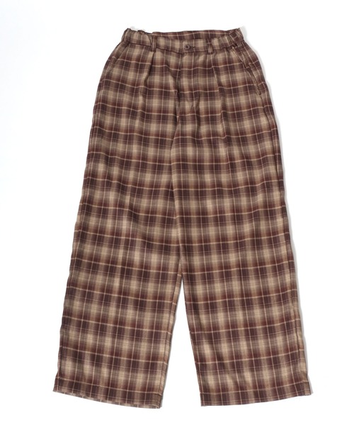 Salong hameu(サロン ハミュー)の「ストライプ・チェック柄 ワンタックワイドパンツ/スラックス/ユニセックス(スラックス・メンズ・ブラック系その他/ブラック系その他2/グレー系その他/ブラウン系その他・M/L)」の11枚目の写真