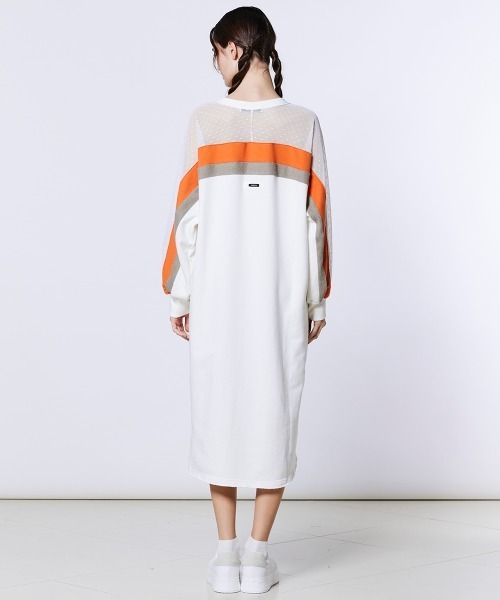 DOUBLE STANDARD CLOTHING(ダブルスタンダードクロージング)の「裏毛ドットチュールワンピース(ワンピース・レディース・ブラック/オフホワイト・38)」の5枚目の写真