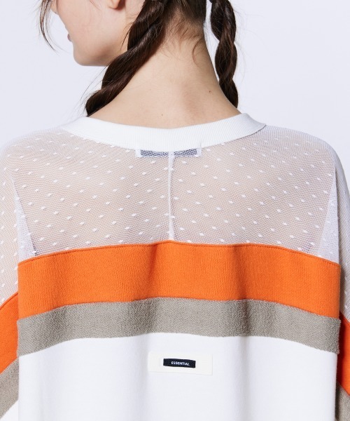 DOUBLE STANDARD CLOTHING(ダブルスタンダードクロージング)の「裏毛ドットチュールワンピース(ワンピース・レディース・ブラック/オフホワイト・38)」の8枚目の写真