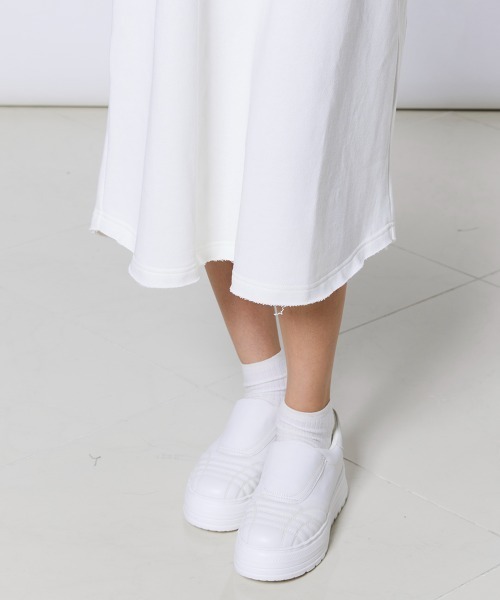 DOUBLE STANDARD CLOTHING(ダブルスタンダードクロージング)の「裏毛ドットチュールワンピース(ワンピース・レディース・ブラック/オフホワイト・38)」の12枚目の写真