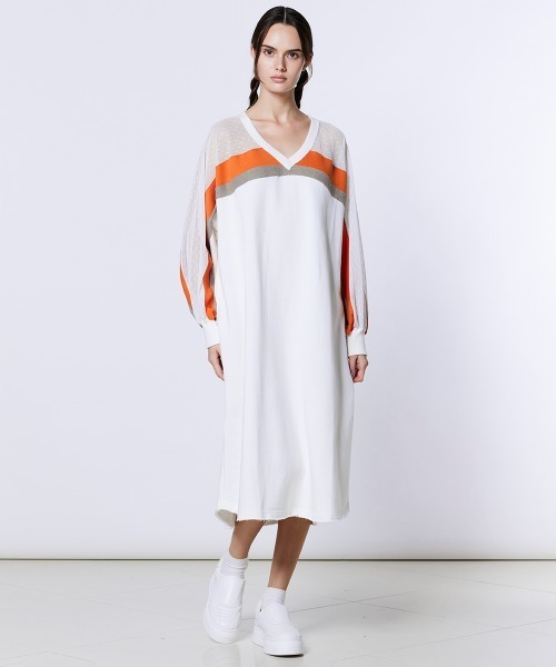 DOUBLE STANDARD CLOTHING(ダブルスタンダードクロージング)の「裏毛ドットチュールワンピース(ワンピース・レディース・ブラック/オフホワイト・38)」の16枚目の写真