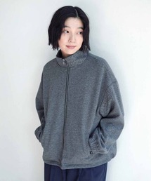 THREE FIFTY STANDARD（スリーフィフティースタンダード）の「ＴＨＲＥＥ　ＦＩＦＴＹ　ＳＴＡＮＤＡＲＤ　ヘリンボーン柄のジップブルゾン〈グレー〉（ブルゾン）」