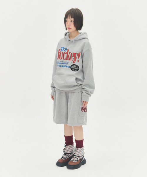 Video Jockey（ビデオジョッキー）の「ビデオマーケット フードパーカー [メランジグレー]（パーカー・レディース・その他・S/M）」の6枚目の写真