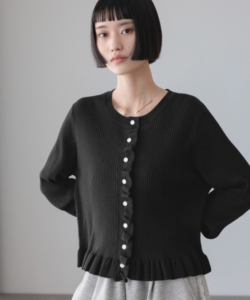 LOWRYS FARM（ローリーズファーム）の「フリルカーディガンＬＳ　638337（Tシャツ/カットソー・レディース・レッド/ブルー/ブラック/アイボリー・FREE）」の20枚目の写真