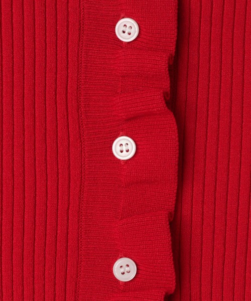 LOWRYS FARM（ローリーズファーム）の「フリルカーディガンＬＳ　638337（Tシャツ/カットソー・レディース・レッド/ブルー/ブラック/アイボリー・FREE）」の8枚目の写真