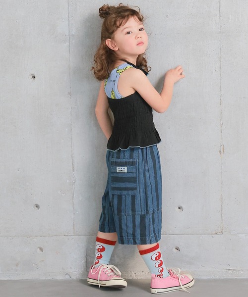 MARKEY'S(マーキーズ)の「デニム6分丈パンツ(デニムパンツ・キッズ・ライトブルー/ネイビー・140/130/120/110/100/90/150)」の4枚目の写真