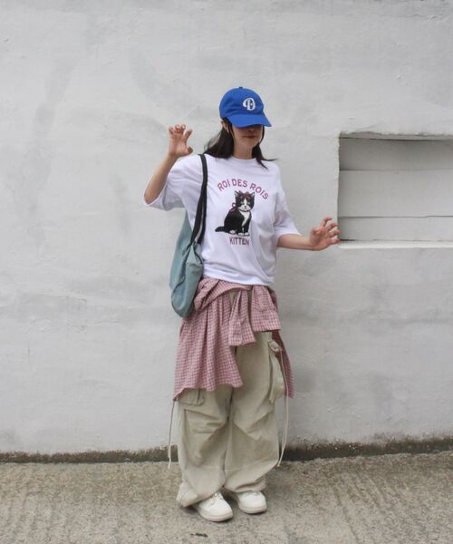 ROIDESROIS(ロワデロワ)の「キトンキャットプリントクロップ半袖Tシャツ(メランジ)(Tシャツ/カットソー・レディース・その他・FREE)」の4枚目の写真
