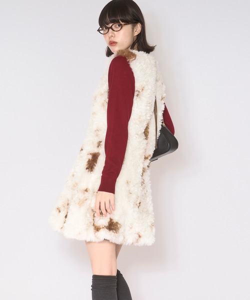 セール】fake fur mini onepiece / フェイクファーミニワンピース