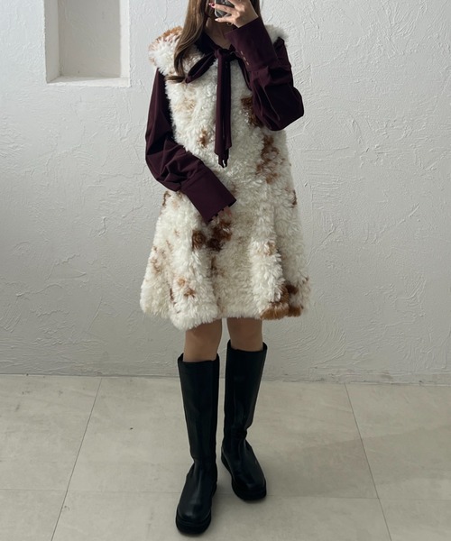 セール】fake fur mini onepiece / フェイクファーミニワンピース
