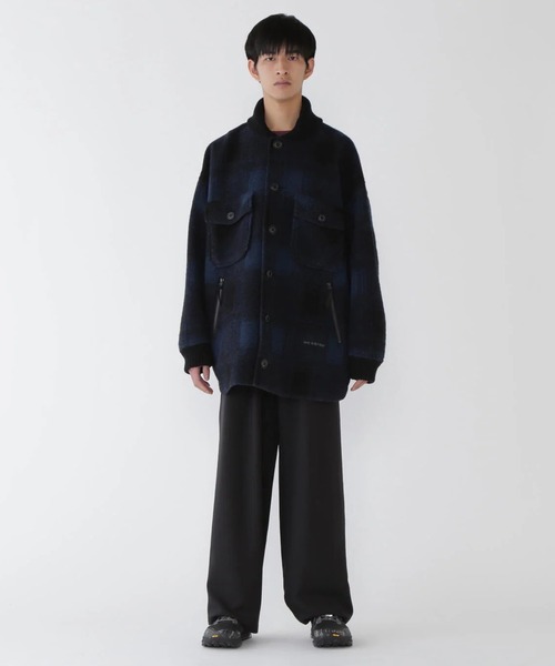 and wander（アンドワンダー）の「【and wander】wool shaggy jacket long（その他アウター・メンズ・ブラック/ブラウン/ネイビー・M）」の8枚目の写真