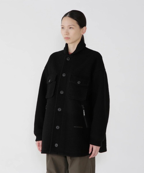 and wander（アンドワンダー）の「【and wander】wool shaggy jacket long（その他アウター・メンズ・ブラック/ブラウン/ネイビー・M）」の9枚目の写真