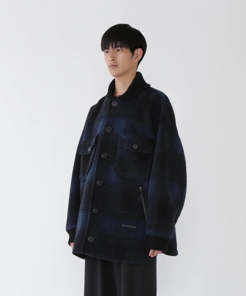and wander（アンドワンダー）の「【and wander】wool shaggy jacket long（その他アウター・メンズ・ブラック/ブラウン/ネイビー・M）」の10枚目の写真