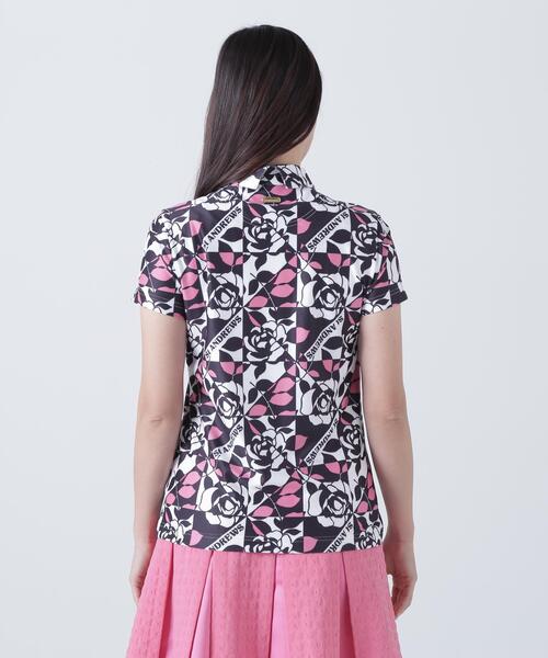 St ANDREWS(セントアンドリュース)の「【St ANDREWS】トリコットメッシュボニースコットランド柄半袖シャツ (WOMENS)(ポロシャツ・レディース・グリーン系その他/ピンク・L/M/S)」の7枚目の写真