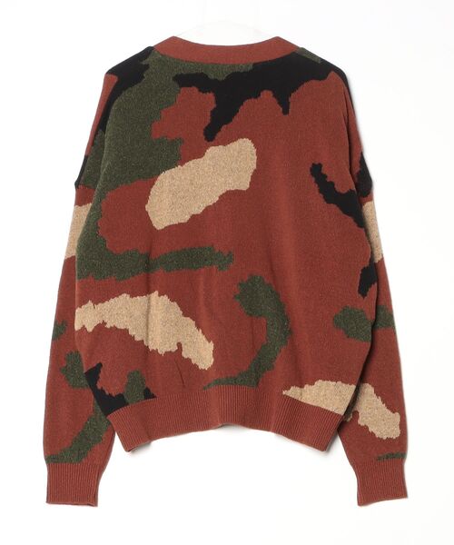 gim context(ジムコンテキスト)の「gimcontext 100%Silk Camouflage Over Size Cardigan 23105070(ニット/セーター・メンズ・カモフラージュ・M)」の2枚目の写真