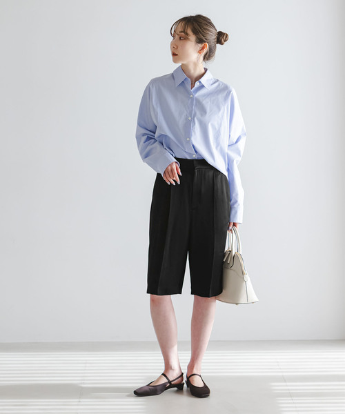 Noble（ノーブル）の「コンパクトサテンバミューダーパンツ（その他パンツ・レディース・ブラック/ベージュ・36/38）」の6枚目の写真