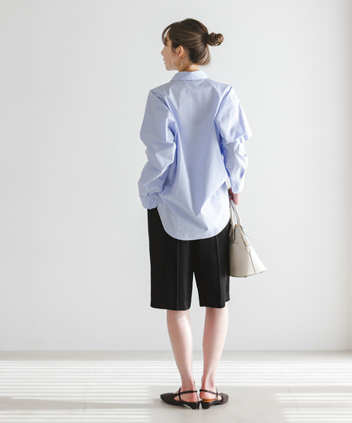 Noble（ノーブル）の「コンパクトサテンバミューダーパンツ（その他パンツ・レディース・ブラック/ベージュ・36/38）」の7枚目の写真