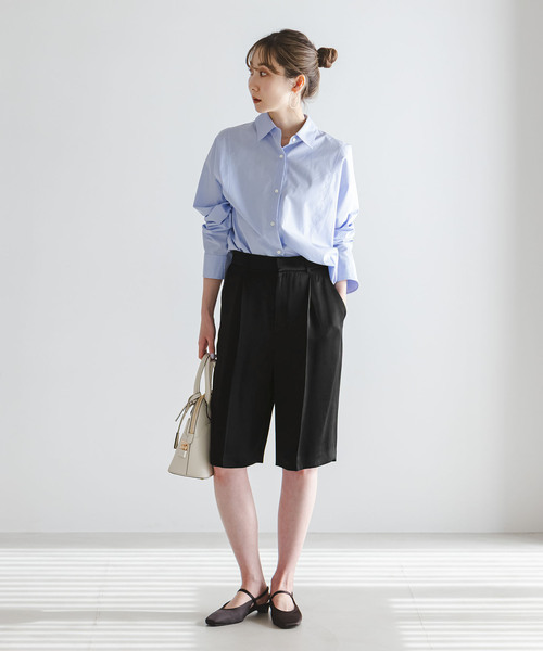 Noble（ノーブル）の「コンパクトサテンバミューダーパンツ（その他パンツ・レディース・ブラック/ベージュ・36/38）」の11枚目の写真